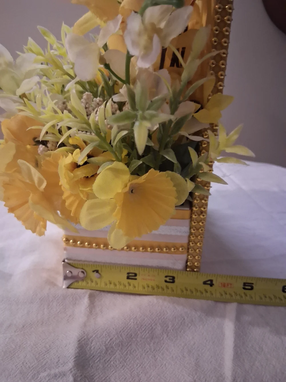 Bright Yellow Faux Floral Arrangement with Green Foliage - Home Accent